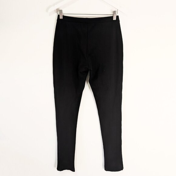 Joseph Ribkoff Black Ponte Knit Front Seam Legging with Tulip Hem - Picture 2 of 8